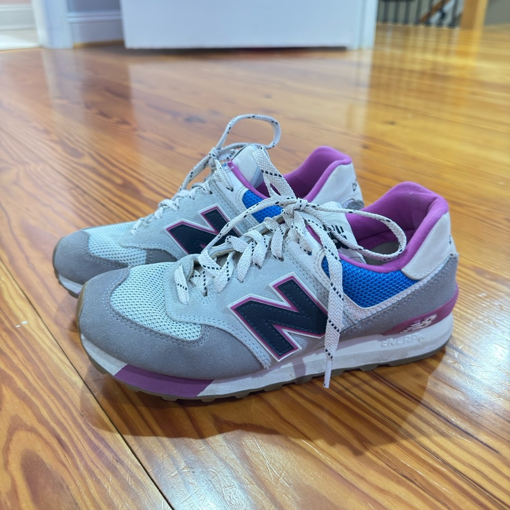 New Balance Gray and Purple Athletic Shoes
